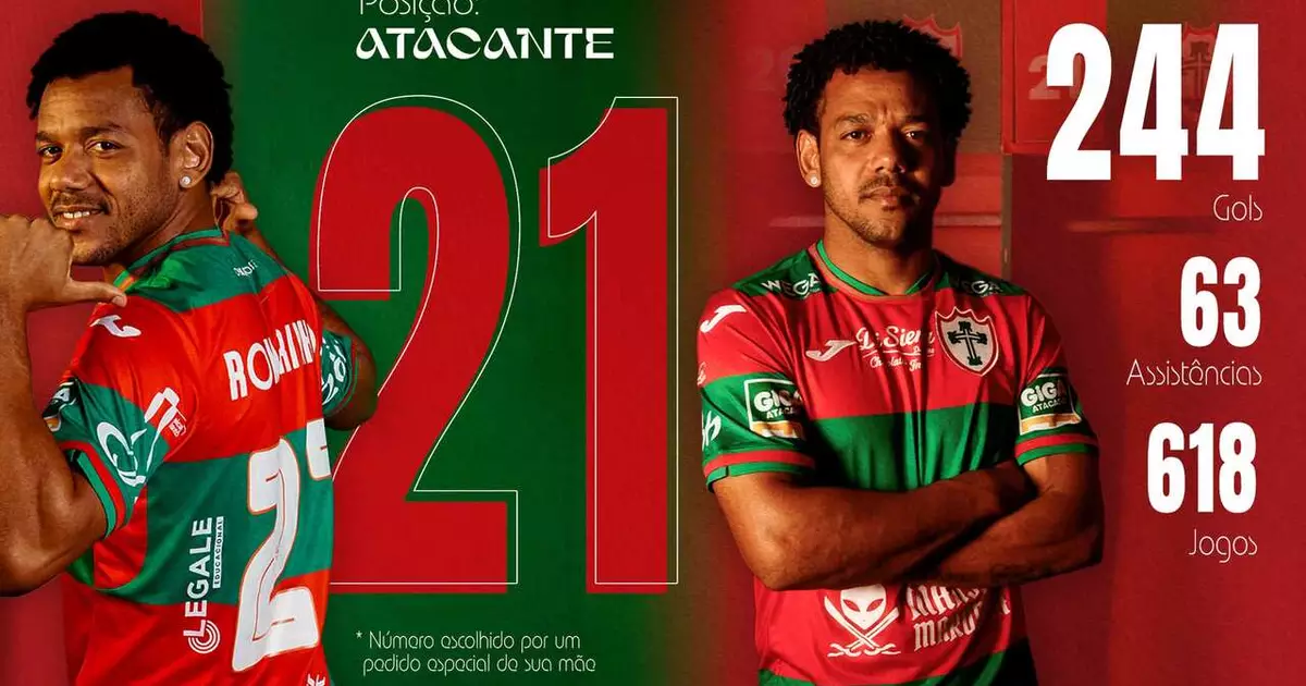 Portuguesa oficializa a contratação do atacante Romarinho até 2027