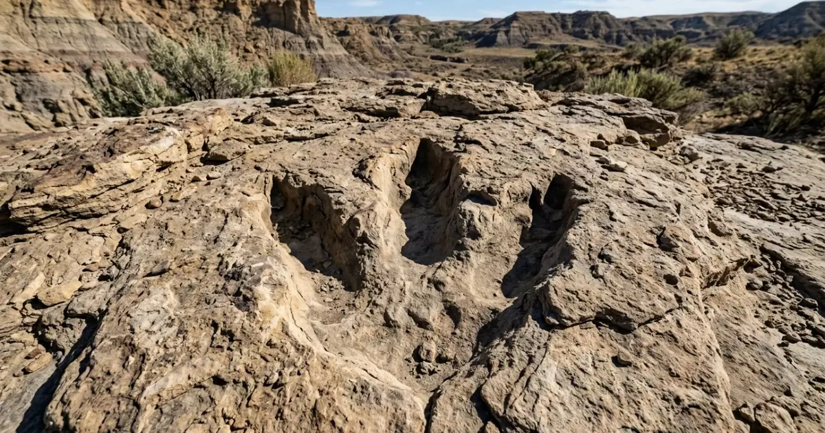 Primeira trilha de T. rex adulto é descoberta em Dakota do Norte com quatro pegadas inéditas