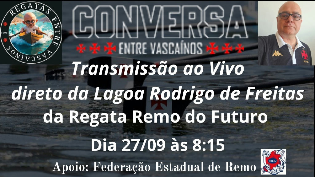 Remo do Futuro tem transmissão ao vivo direto da Lagoa Rodrigo de Freitas