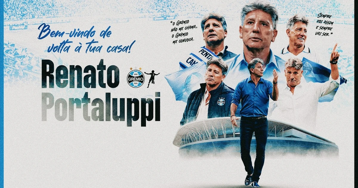 Renato Portaluppi assume o comando técnico do Grêmio para a sequência da temporada