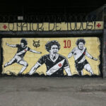 Roberto Dinamite é eternizado em novo mural no entorno de São Januário