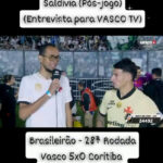 Saldivia avalia desempenho do Vasco após goleada histórica no Brasileirão