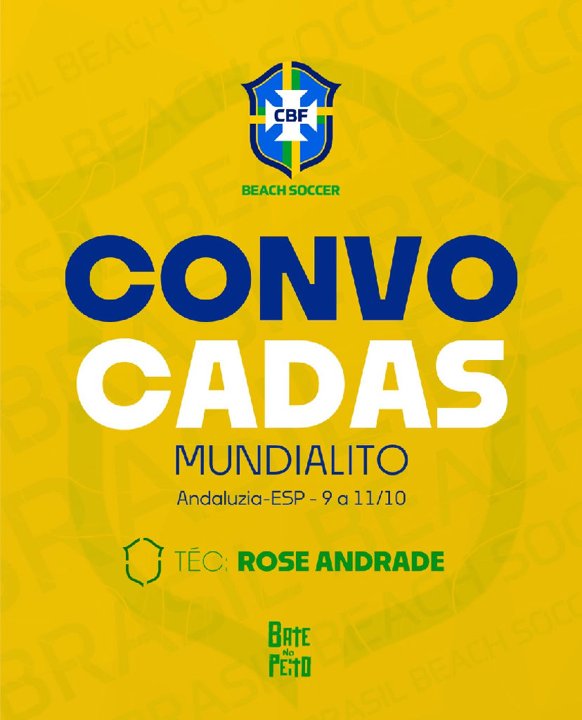 Seleção brasileira feminina de beach soccer é convocada para o Mundialito na Espanha