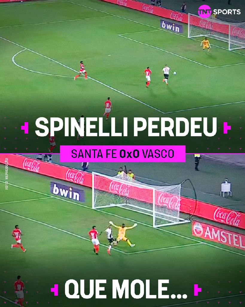 Spinelli desperdiça chance clara e Vasco empata com Santa Fe