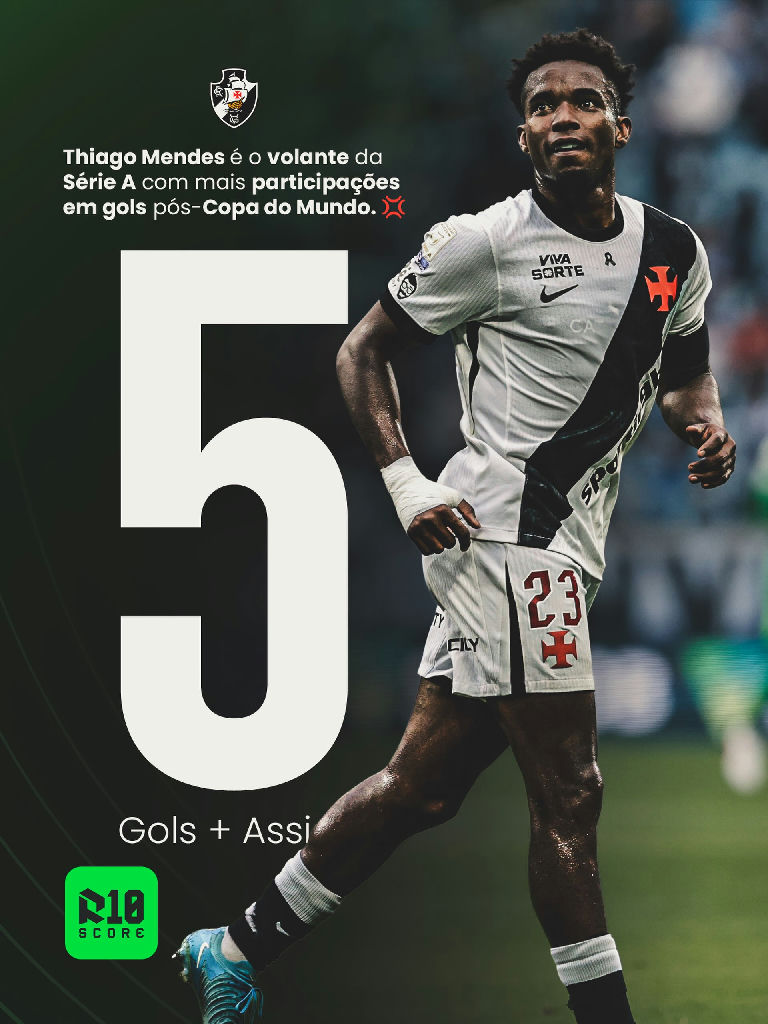 Thiago Mendes lidera estatísticas de participações em gols entre volantes da Série a