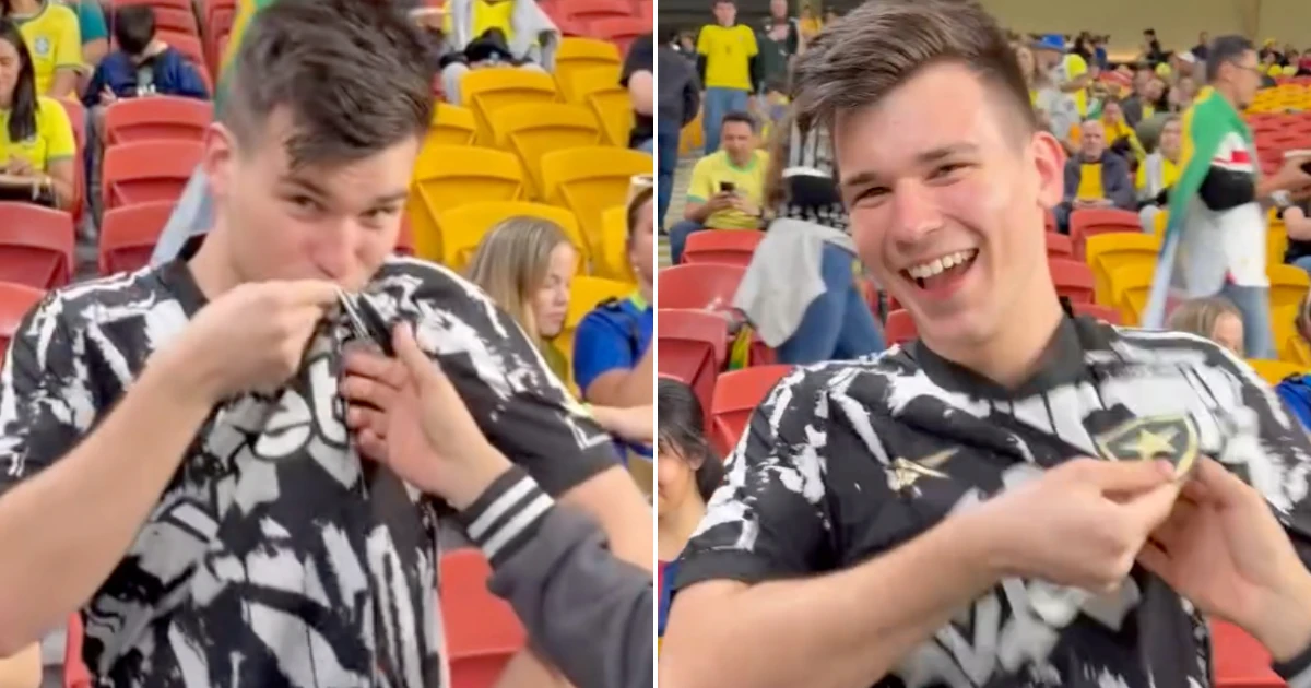 Torcedor australiano elege camisa do Botafogo como a mais bonita e celebra troca em Brisbane