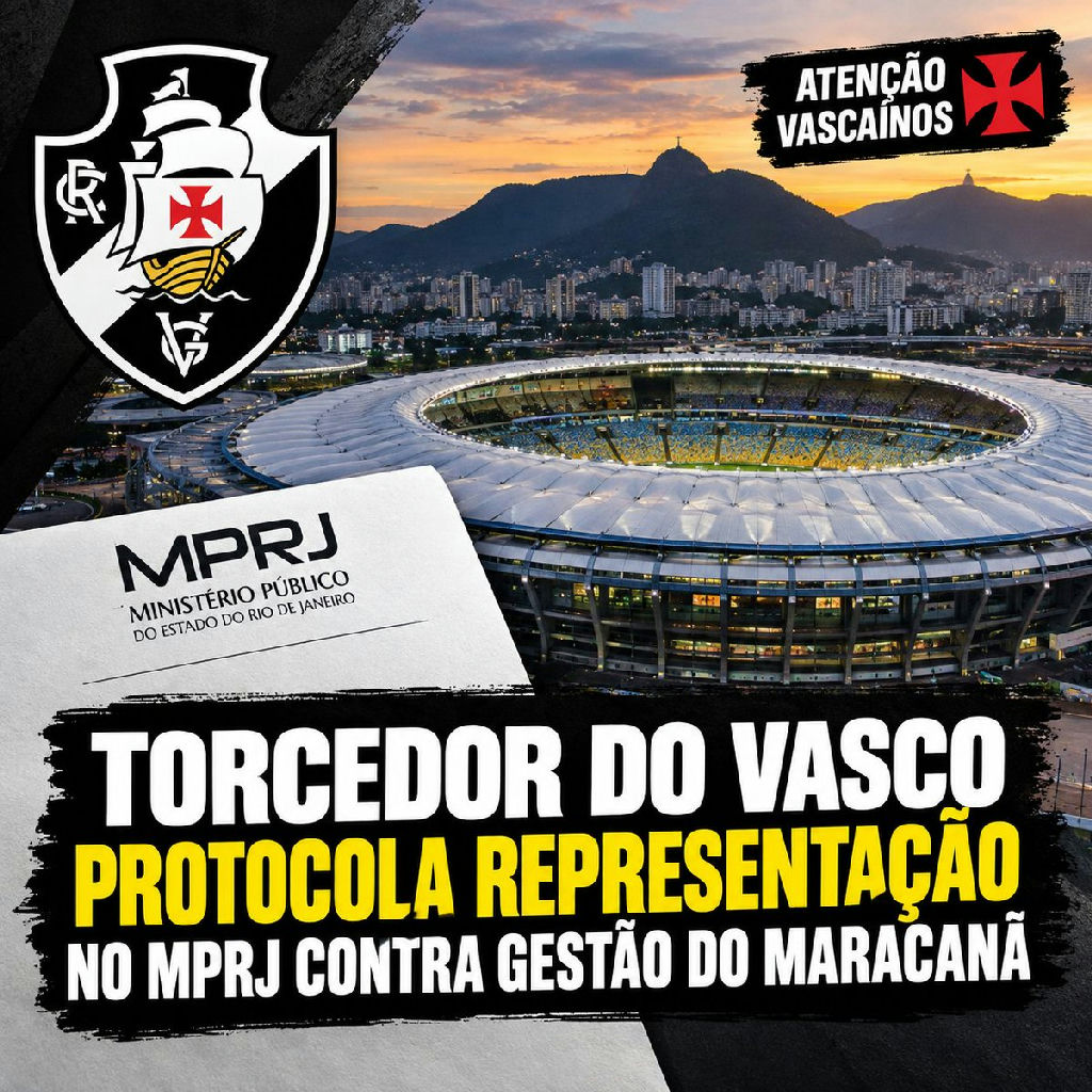 Torcedor do Vasco aciona Ministério Público do Rio contra gestão do Maracanã