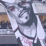 Torcida do Botafogo substitui imagem de Marlon Freitas em bandeirão após transferência
