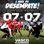 Vasco Almirantes e Flamengo decidem supremacia em clássico de futebol americano