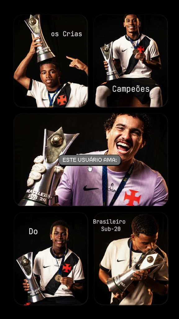 Vasco celebra conquista do Campeonato Brasileiro Sub-20 com registros dos atletas