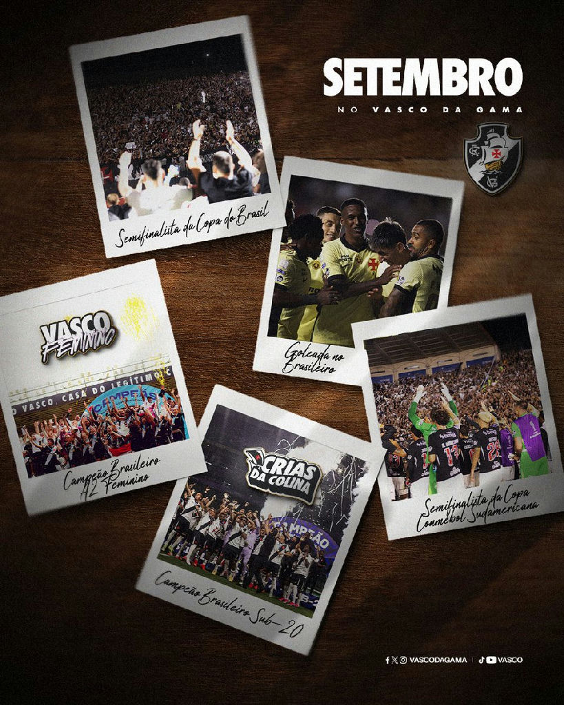 Vasco celebra mês de conquistas e avanços em diversas categorias