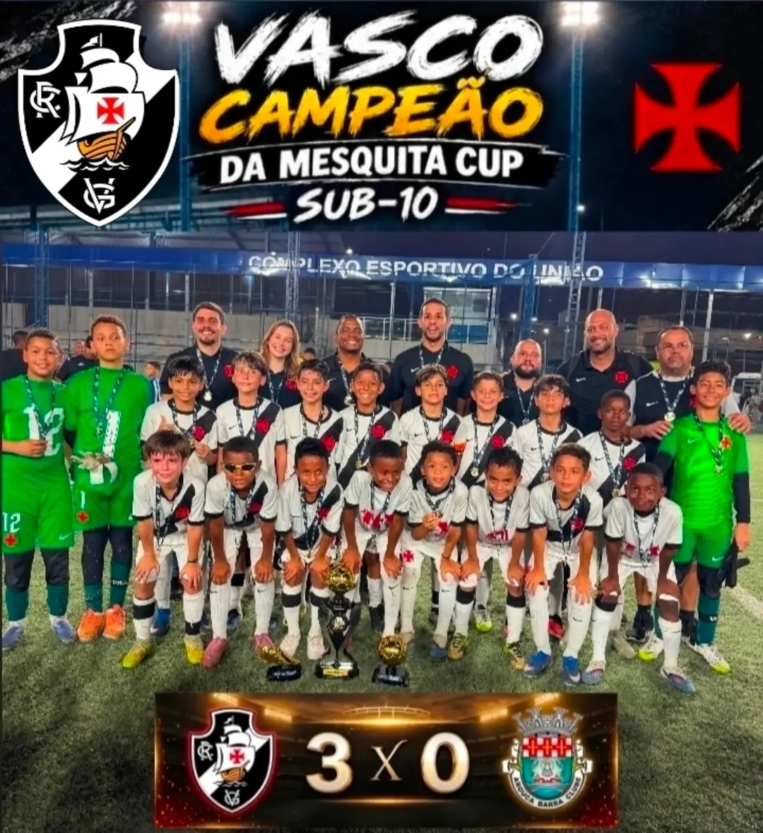 Vasco conquista título invicto da Mesquita Cup na categoria sub-10