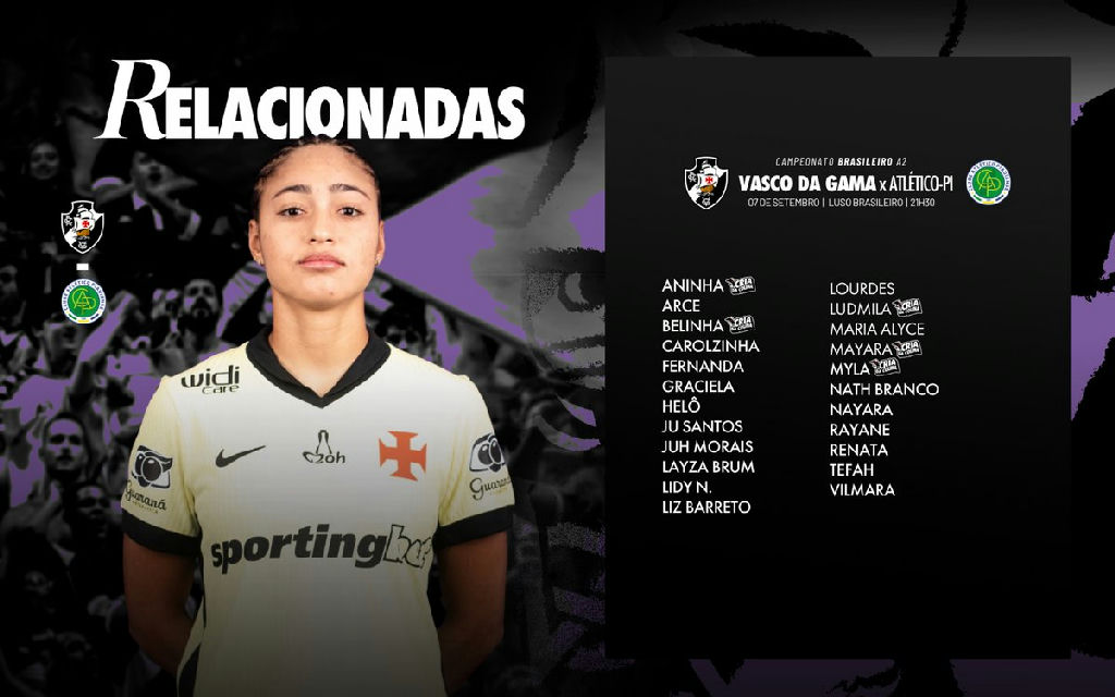 Vasco da Gama define elenco para confronto decisivo contra o Atlético-pi pelo Brasileiro a2