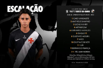 Vasco da Gama define escalação para confronto no torneio Guilherme Embry