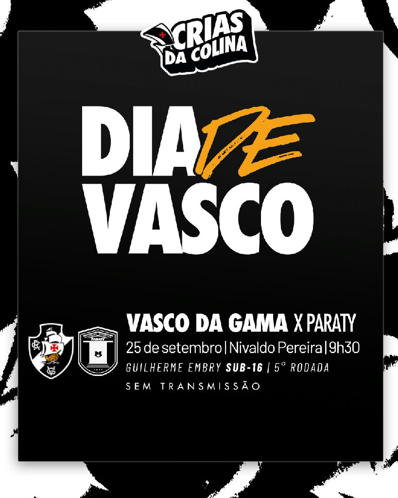 Vasco da Gama encara o Paraty pela quinta rodada do torneio Guilherme Embry