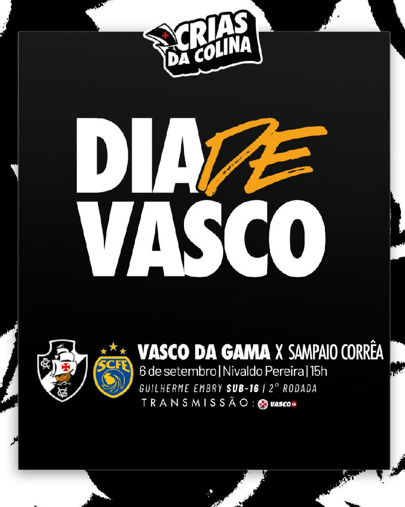 Vasco da Gama encara o Sampaio Corrêa pelo torneio Guilherme Embry Sub-16
