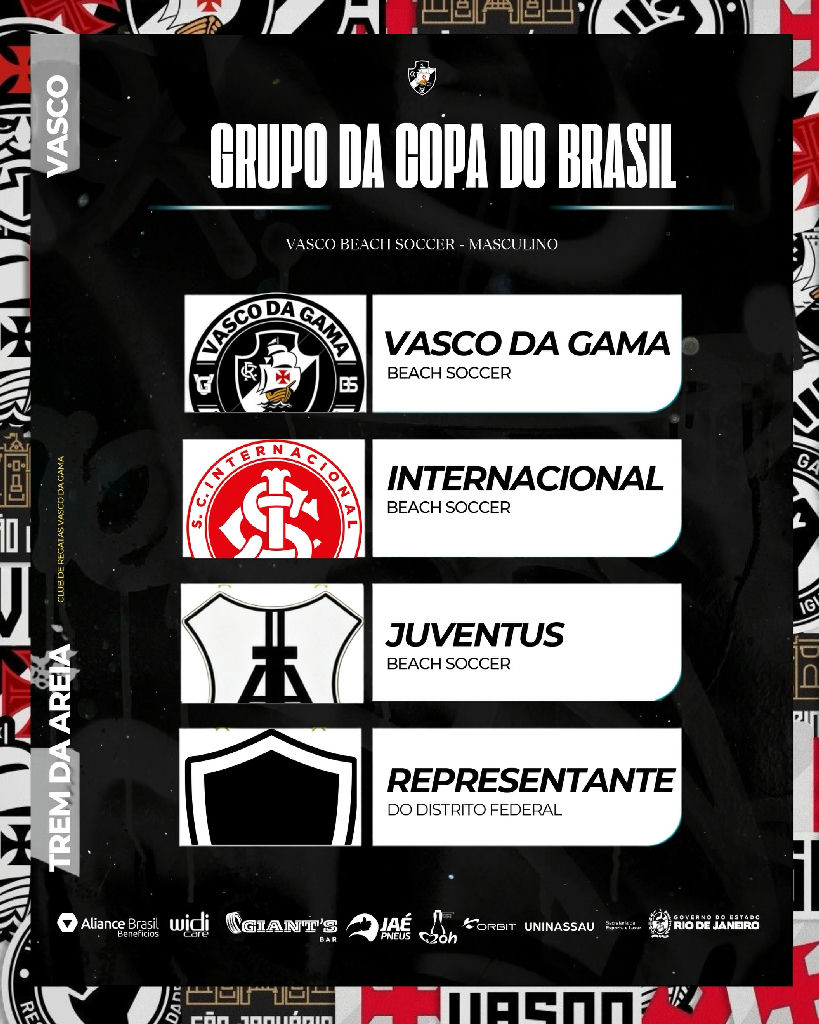 Vasco da Gama inicia trajetória na Copa do Brasil de beach soccer em Ceilândia
