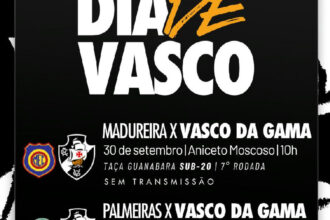 Vasco da Gama movimenta categorias de base com rodada dupla nesta quarta-feira