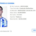 Vasco da Gama oficializa contrato definitivo do jovem atacante Tedesco