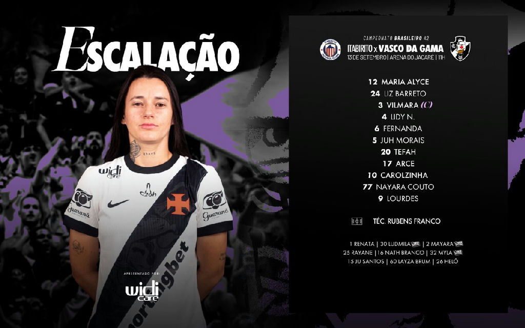 Vasco define escalação para confronto decisivo contra o Itabirito no Brasileiro a2