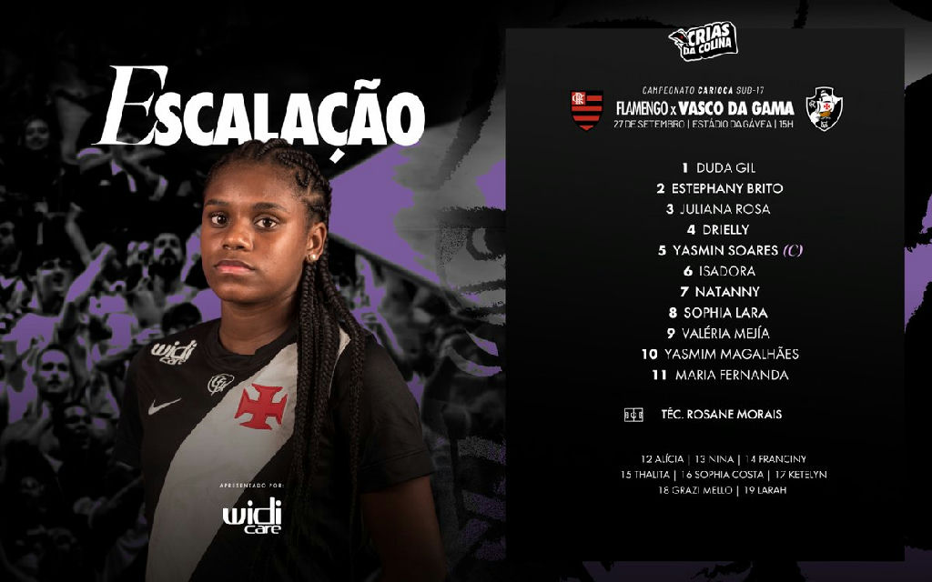 Vasco define escalação para o clássico contra o Flamengo pelo Carioca sub-17
