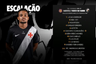 Vasco define escalação para o confronto contra o Madureira pela Taça Guanabara