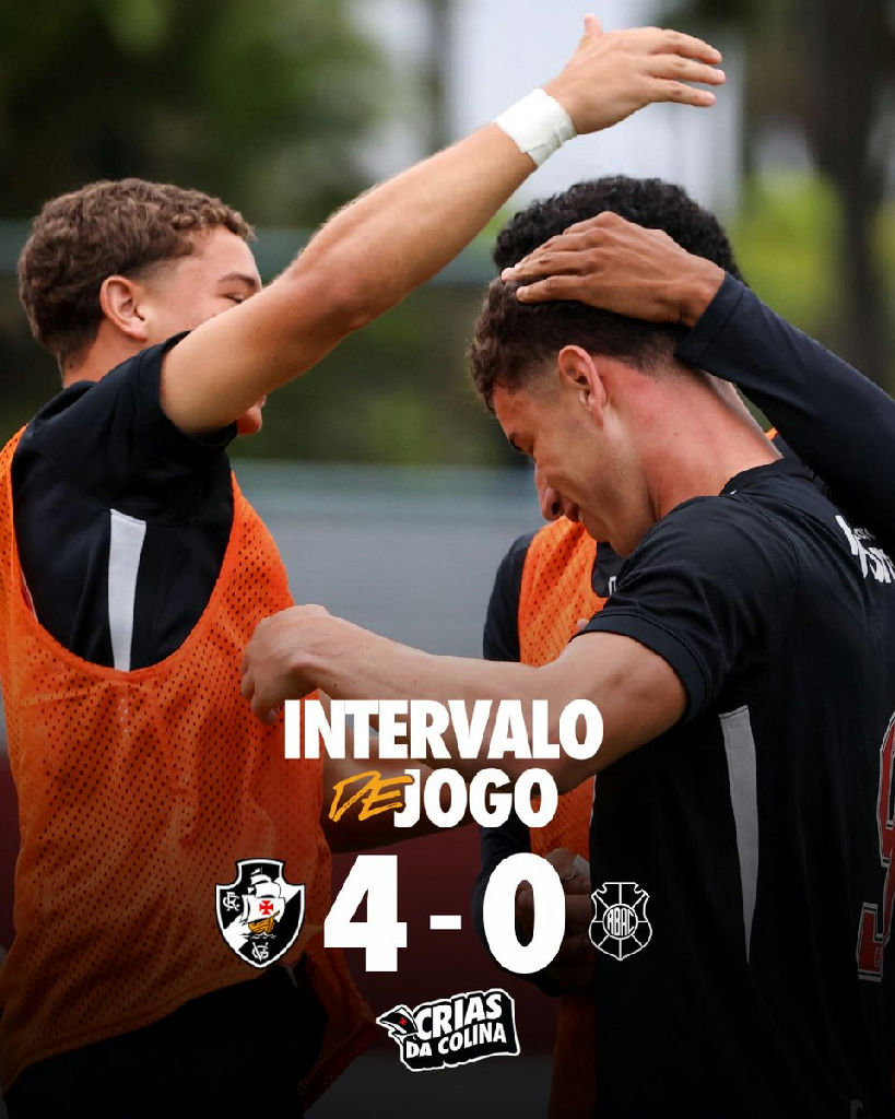 Vasco domina Rio Branco-es e constrói goleada no primeiro tempo pela Copa do Brasil Sub-20