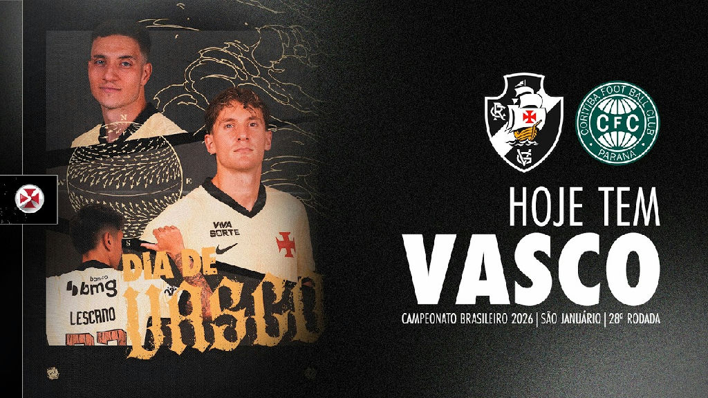 Vasco e Coritiba se enfrentam pela 28ª rodada do Campeonato Brasileiro 2026