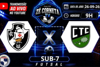 Vasco e CTC se enfrentam pelo campeonato estadual de futsal sub-7