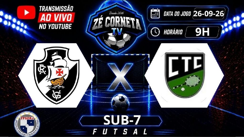Vasco e CTC se enfrentam pelo campeonato estadual de futsal sub-7