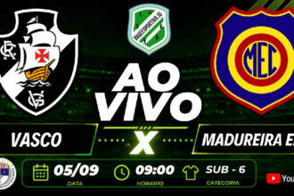 Vasco e Madureira se enfrentam pelo Campeonato Carioca de Futsal Sub-6
