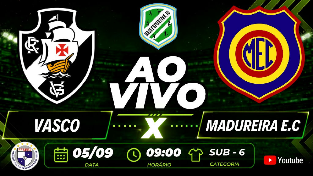 Vasco e Madureira se enfrentam pelo Campeonato Carioca de Futsal Sub-6
