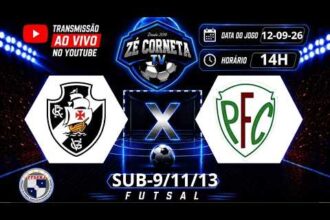 Vasco e Palmeira se enfrentam em rodada decisiva do futsal de base