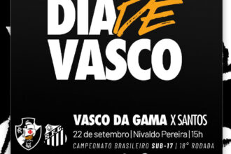 Vasco e Santos se enfrentam pelo Campeonato Brasileiro Sub-17 no Nivaldo Pereira