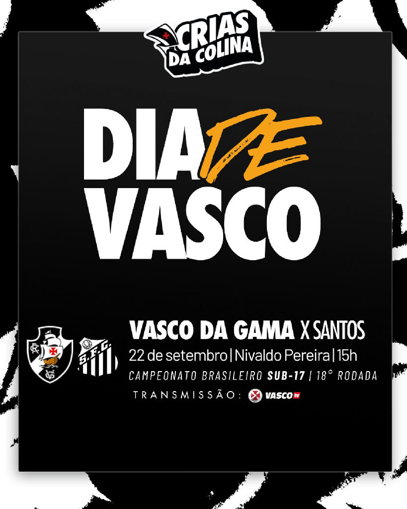 Vasco e Santos se enfrentam pelo Campeonato Brasileiro Sub-17 no Nivaldo Pereira