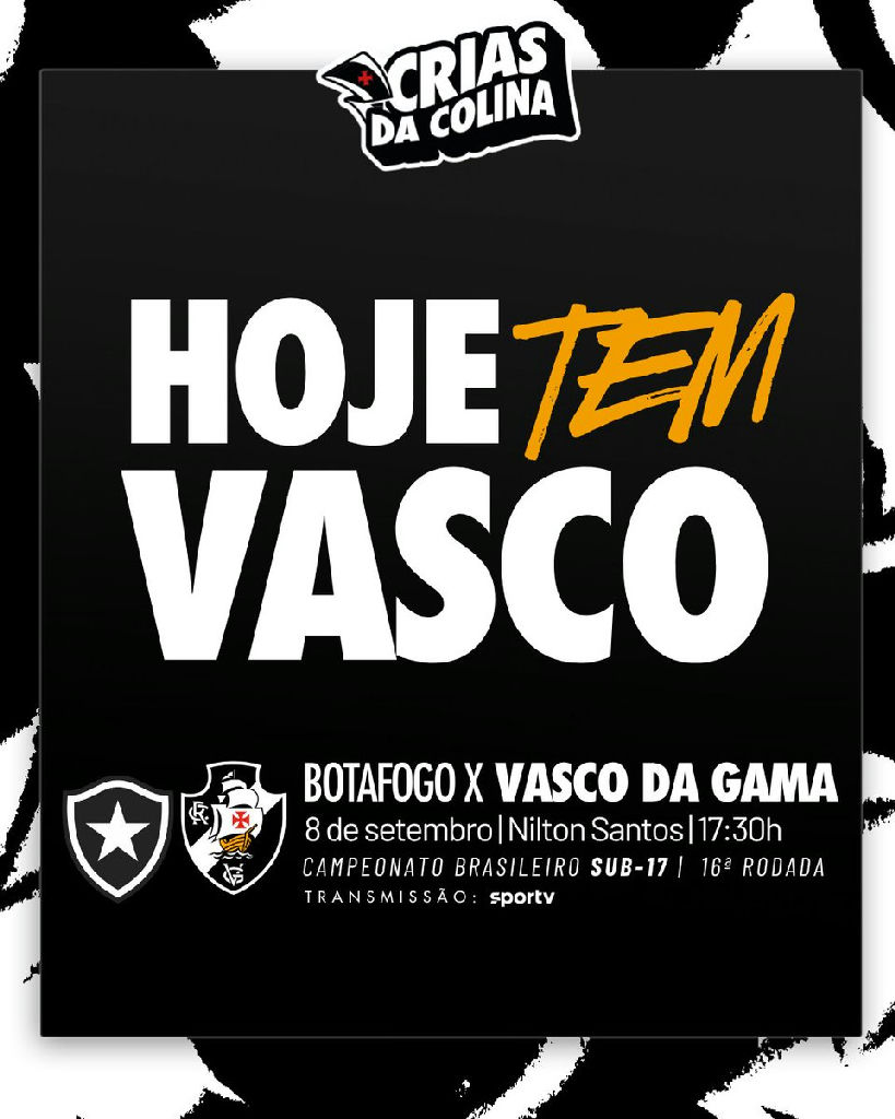 Vasco encara o Botafogo pelo Campeonato Brasileiro Sub-17 no estádio Nilton Santos
