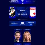 Vasco encara o Santa Fe pela Sul-americana com transmissão definida