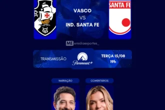 Vasco encara o Santa Fe pela Sul-americana com transmissão definida