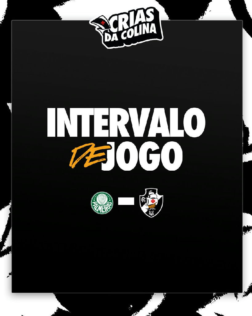 Vasco enfrenta desvantagem diante do Palmeiras no intervalo do Brasileiro Sub-17