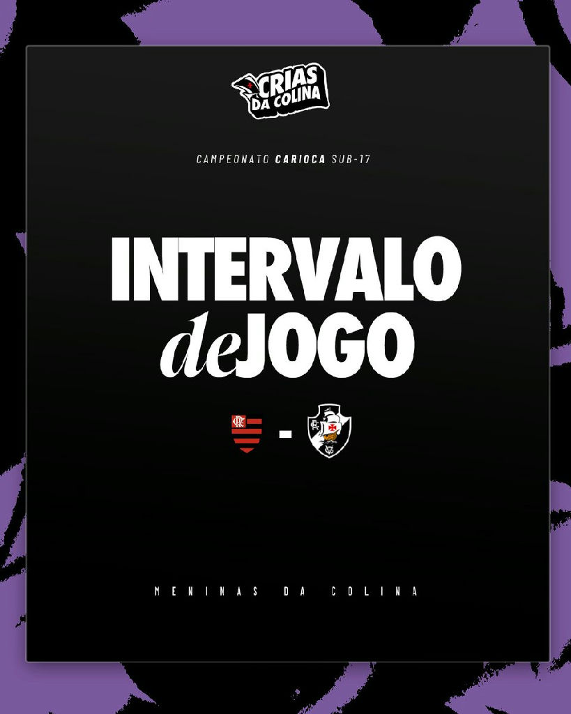 Vasco enfrenta desvantagem no placar contra o Flamengo pelo Carioca Sub-17