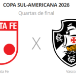 Vasco enfrenta o Santa Fe em Bogotá pelas quartas de final da Copa Sul-americana 2026