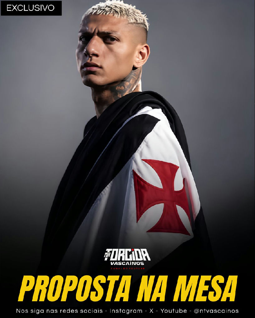 Vasco formaliza proposta ao Tottenham pela contratação de Richarlison