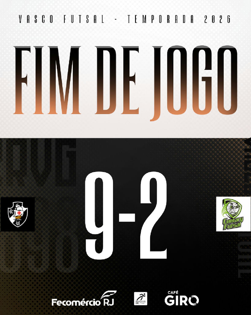 Vasco Futsal impõe goleada de 9 a 2 sobre o Comary pelo Campeonato Estadual