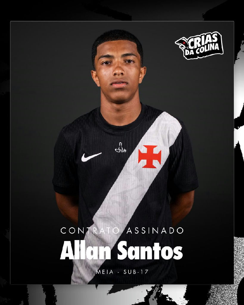 Vasco garante permanência de Allan Santos com novo contrato profissional