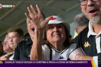 Vasco goleia Coritiba e conquista saída da zona de rebaixamento