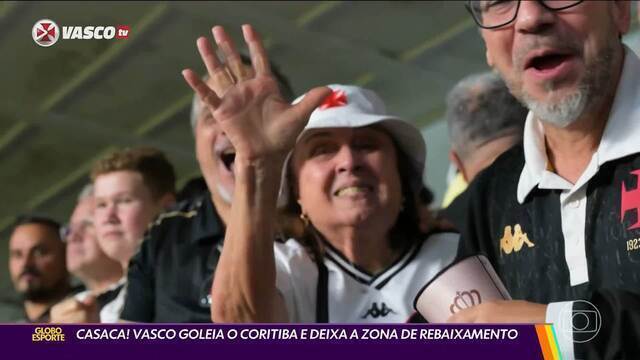 Vasco goleia Coritiba e conquista saída da zona de rebaixamento