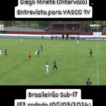 Vasco goleia Grêmio por 4 a 0 no Brasileirão Sub-17 com destaque para Diego Minete