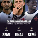 Vasco mantém regularidade e alcança a terceira semifinal consecutiva na Copa do Brasil