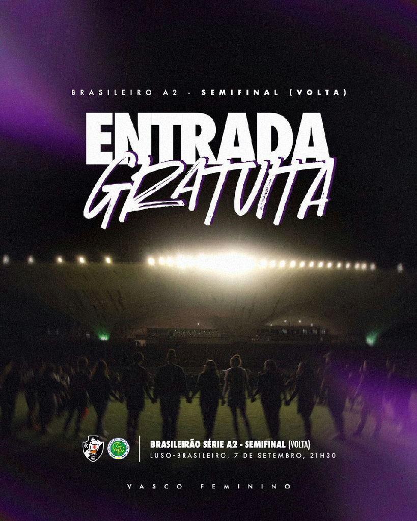 Vasco oferece entrada gratuita para semifinal do Brasileiro Feminino a2 no Luso-brasileiro