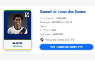 Vasco oficializa rescisão de Samuel no BID para viabilizar novo vínculo